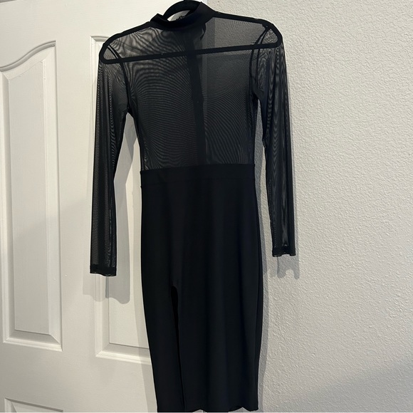 GoJane Black Dress with Mesh Top - Picture 6 of 7